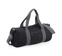 BagBase BG140BKGY Original Barrel Bag Black/Grey Bg140 - Black/Grey, M