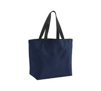 BagBase Original Carryall Tote Bag - Navy, 100% GRS Recycled Polyester Reusable Tote Bag with Internal Zippered Pocket, Hidden Zip Access Lining for Decoration, Press-Stud Grab Handle