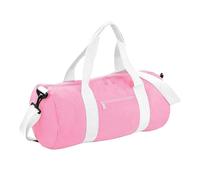 (One Size, Classic Pink/White) Bagbase Original Duffle Bag