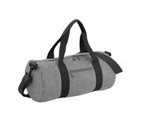 Bagbase Plain Varsity Barrel / Duffle Bag (20 Litres) - Grey Marl/Black