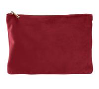 Bagbase Plain Velvet Pouch in Ruby Red | Size: Large Bagbase Ruby Red L