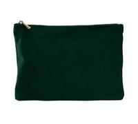 Bagbase Plain Velvet Pouch in Dark Emerald | Size: Small Bagbase Dark Emerald S