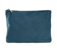 Bagbase Polyester Velvet Accessory Pouch - Large Office Organizer & Wash Bag - Blue Topaz