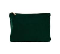 BagBase - Polyester Velvet Accessory Pouch - Large Dark Emerald, Accessory Bag and Office Organiser For Men And For Women - Car Keys Pouch - Wash bag