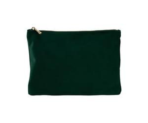BagBase - Polyester Velvet Accessory Pouch - Large Dark Emerald, Accessory Bag and Office Organiser For Men And For Women - Car Keys Pouch - Wash bag