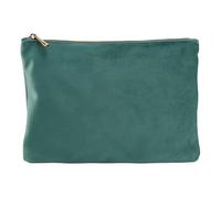 BagBase - Polyester Velvet Accessory Pouch - Large Jade, Accessory Bag and Office Organiser for Men and for Women - Car Keys Pouch - Wash Bag