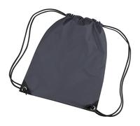 (One Size, Graphite) Bagbase Premium Gymsac Water Resistant Bag (11 Litres) (Pack Of 2)
