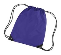 (One Size, Purple) Bagbase Premium Gymsac Water Resistant Bag (11 Litres) (Pack of 2)