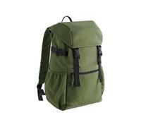 BagBase Ramble Backpack - Moss Green, 100% Recycled Polyester Travel Backpack with 16" Laptop Sleeve, Multiple Zippered Pockets, Compression Straps & Adjustable Chest Strap, Made for Personalisation