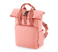 BagBase BG118S Recycled Mini Twin Handle Roll-Top Backpack - Black