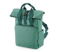 BagBase BG118S Recycled Mini Twin Handle Roll-Top Backpack - Black