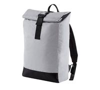Bagbase Reflective Roll Top Backpack in Silver Bagbase Silver One Size