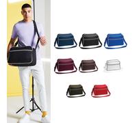 BagBase Retro Shoulder Bag One Size Burgundy/Sand