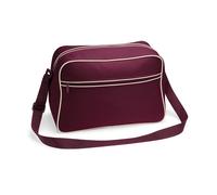 BagBase Retro Shoulder Bag One Size Burgundy/Sand
