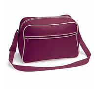 Bagbase Retro Shoulder Bag - Burgundy/Sand