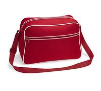 BagBase - Retro Shoulder Bag - Classic Red/White