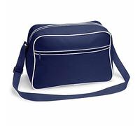 BagBase BG14 Retro Shoulder Bag in French Navy/White - Stylish & Functional Accessory