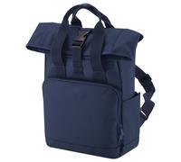 (One Size, Navy Dusk) Bagbase Roll Top Recycled Twin Handle Backpack