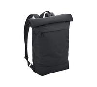 BagBase Simplicity Roll-Top Backpack - Graphite Grey, Water-Repellent Recycled Polyester Laptop Backpack with 15.6" Padded Compartment, Magnetic Closure, Multiple Pockets, Made for Personalisation