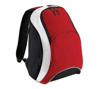 Bagbase Teamwear Backpack BG571 - Black/Classic Red/White - M