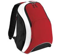 (One Size, Classic Red/Black/White) Bagbase Teamwear Backpack / Rucksack (21 Litres)