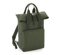 BagBase TWIN HANDLE ROLL TOP BACKPACK Men Women Rucksack School Travel Trend Bag