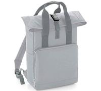 (One Size, Light Grey) Bagbase Unisex Adult Roll Top Twin Handle Backpack