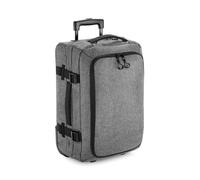 (One Size, Grey Marl) BagBase Unisex Escape Carry-On Wheelie Bag