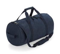 Bagbase Vintage Canvas Barrel Bag Overnight Travel Duffle with Zipper