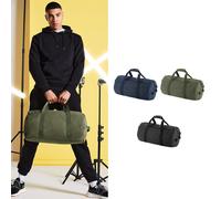 Bagbase Vintage canvas barrel bag - Unisex, Full-length zipped front pocket