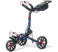 BAGBOY SLIMFOLD GOLF PUSH TROLLEY - NAVY / RED