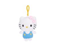 BagClip Keyring Plush Toys from Hello Kitty World Plush Figure, 10 cm - High-Quality Cuddly Toys for Fans of the Popular TV Series, Various Colours to Choose From (Blue)