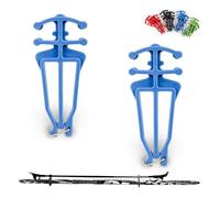 Bagdent Cross-Country Ski and Pole Holder - 1 Pair - Universal Luggage Rack - Blue