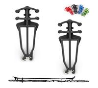 Bagdent Cross Country Skis and Poles Holder - 1 Pair, Universal Nordic Ski Pole Carrier (Black)