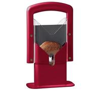 Bagel Guillotine Slicer Bagel Precision Slicer Cutter with Safety Shield and Safe Grip Stainless Steel Blade for Cutting Large and Small Bagels 6.8" L X 3.7" W X 8.8" H(Red)