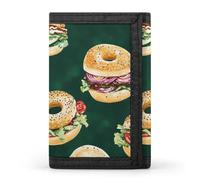 Bagel Sandwiches Casual Mens Credit Card Holder Wallets for Women Slim Durable Purse with ID Window