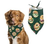 Bagel Sandwiches Cute Dog Bandana Triangle Adjustable Washable Cat Scarf Pet Accessories
