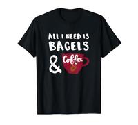 Bagels and Coffee Bagel Lover Value Graphic T-Shirt, Men, Black, S