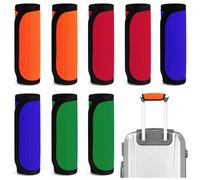 Bagentry 8 Pcs Soft Luggage Handle Wrap Grip Cover Identifiers, 4 Vivid Color Suitcase Handle Wraps, Waterproof Luggage Handle Covers Tags Accessories for Travel Bag Trolley Case Airplane, 4 Color,