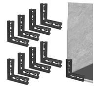 Bagentry 8 Pieces Photo Backdrop Board Bracket, Vertical Plastic L Bracket, Universal Background Holder Stand for Photograph Studio Background Food Product Shooting (Black)