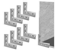 Bagentry 8 Pieces Photo Backdrop Board Bracket, Vertical Plastic L Bracket, Universal Background Holder Stand for Photograph Studio Background Food Product Shooting (Gray)