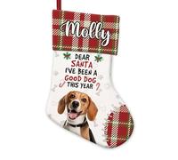 BAGEYOU Beagle Dog Decor Christmas Stocking Dear Santa I've Been a Good Dog This Year Customized Hanging Stockings for Home Party Decor 14.4"