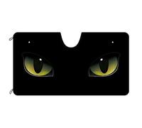 BAGEYOU Car Windshield Sunshade Funny Car Eyes Black Tape Steadfast Vehicle Front Windshield Sunshade UV Ray Reflector Sun Protector 55" x 30"