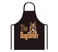 BAGEYOU Dog Father Apron with German Shepherd Chef Kitchen Cooking Arpon for Men Women