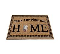 BAGEYOU My Love Cute White Wheaten Scottish Terrier Dog Decorative Doormat There's No Place Like Home Welcome Floor Mat 35.4"x23.6"