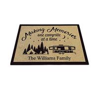 BAGEYOU Personalized Camping Doormat Making Memories One Campsite at a Time Campers Trailer Confire Tent Decor Floor Mat, 27.5" X 17.7", Style 15