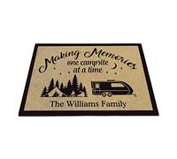 BAGEYOU Personalized Camping Doormat Making Memories One Campsite at a Time Campers Trailer Confire Tent Decor Floor Mat, 27.5" X 17.7", Style 10