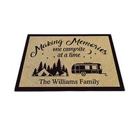 BAGEYOU Personalized Camping Doormat Making Memories One Campsite at a Time Campers Trailer Confire Tent Decor Floor Mat, 23.6" X 15.7", Style 12