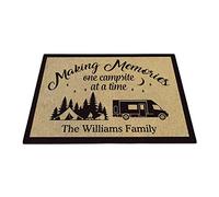 BAGEYOU Personalized Camping Doormat Making Memories One Campsite at a Time Campers Trailer Confire Tent Decor Floor Mat, 35.4" x 23.6", Style 5