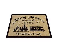 BAGEYOU Personalized Camping Doormat Making Memories One Campsite at a Time Campers Trailer Confire Tent Decor Floor Mat, 27.5" X 17.7", Style 2